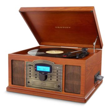 Crosley Troubadour USB Entertainment Center - Paprika-SIDE