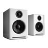 Photo of white Audioengine 2+ speakers
