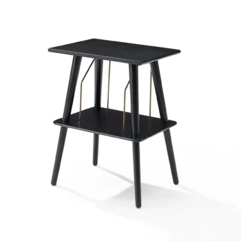 Angle view of Crosley Manchester Entertainment Center Stand - Black